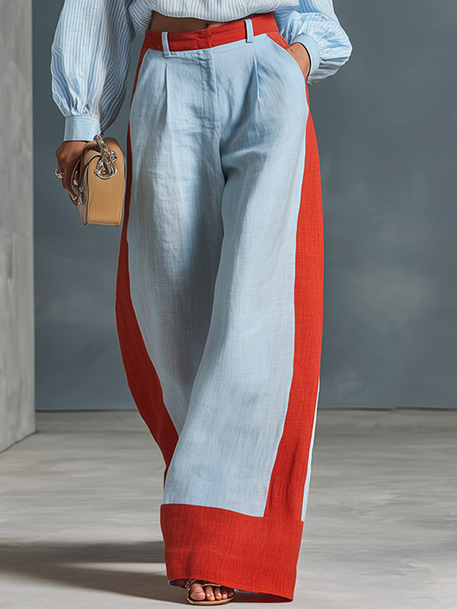 Striped Shirt & Wide-Leg Set