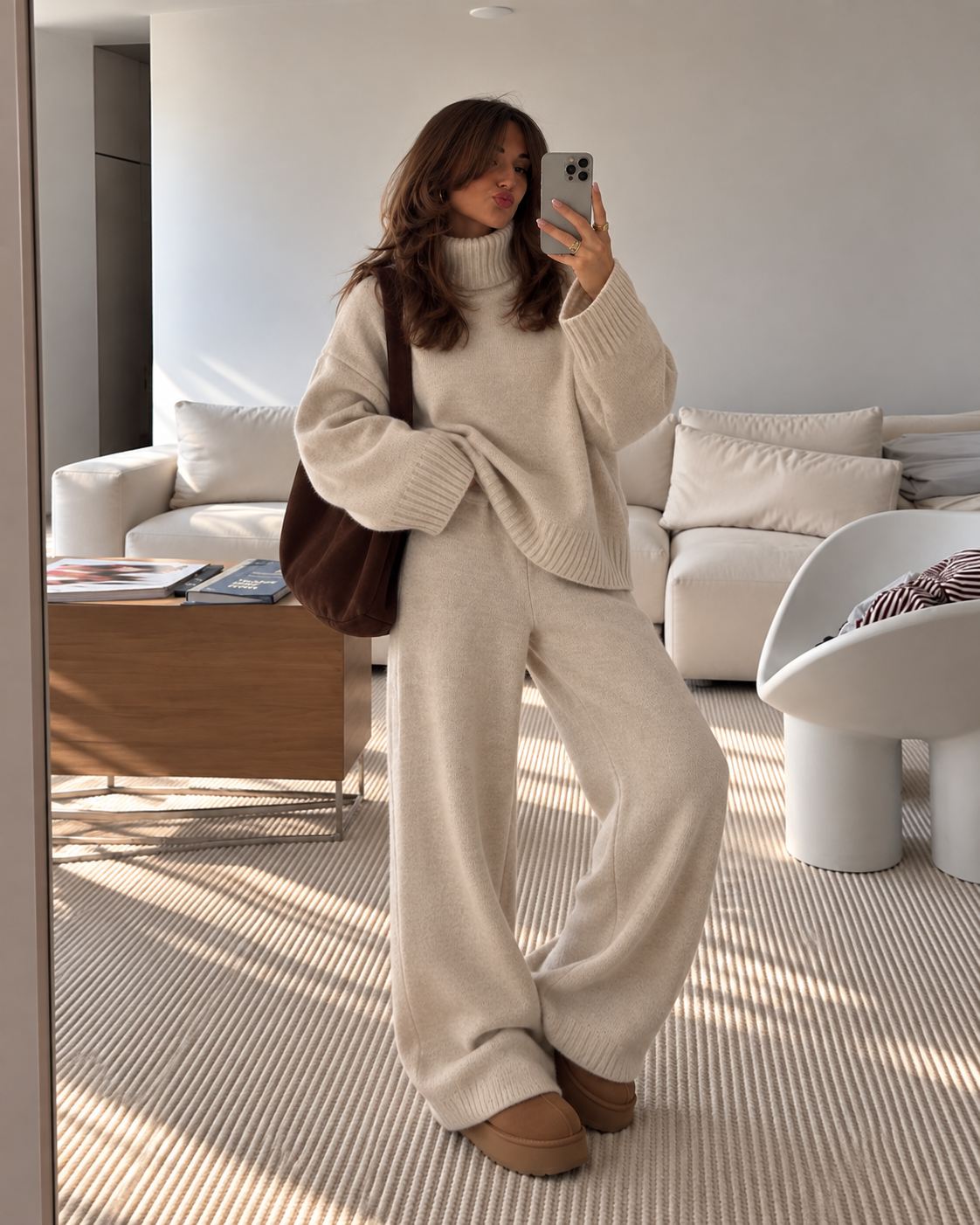 Knitted Roll-Neck Lounge Set