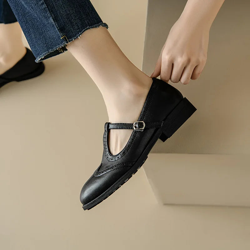 Sarah | Elegant T-Strap Mary Jane Shoes