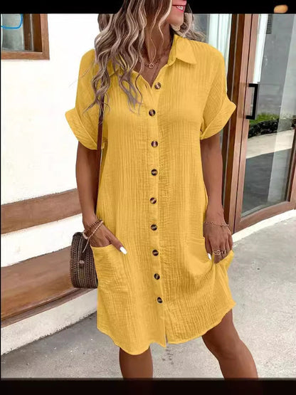 Cassia Buttoned Midi Shirt Dress