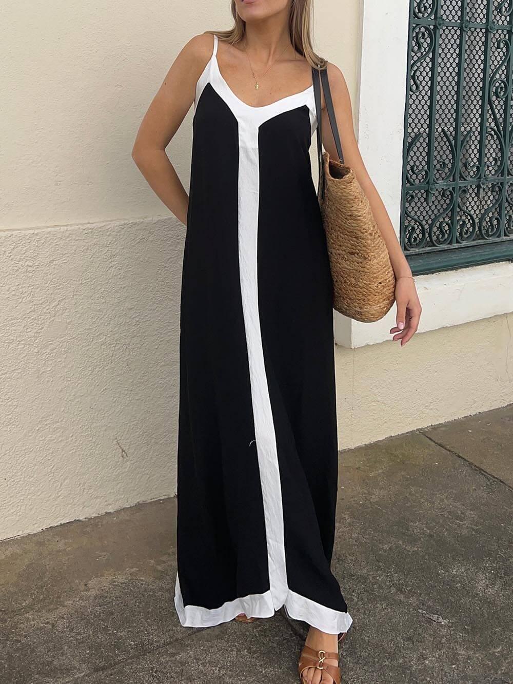 Silvana Color-Block Midi Dress