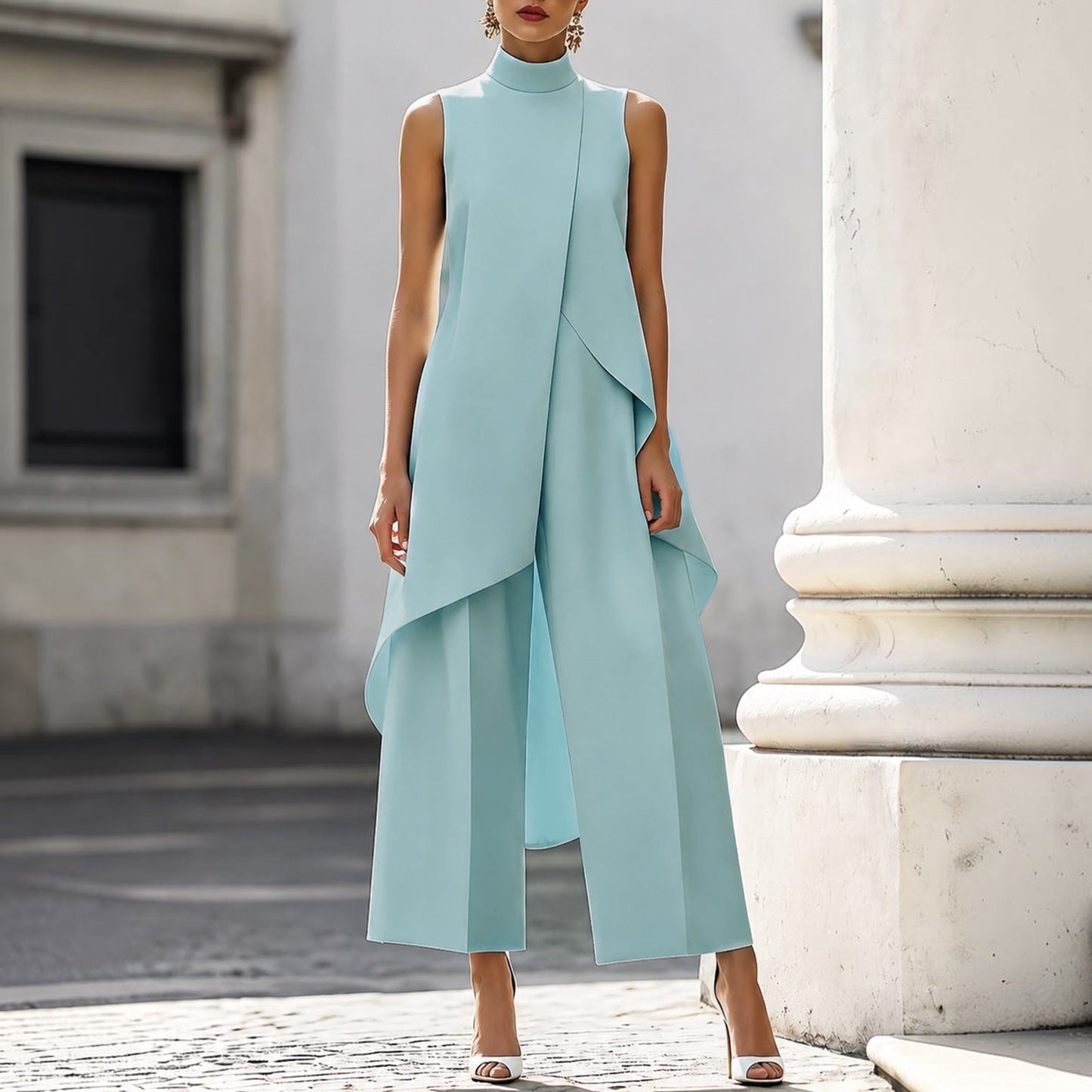 Grace Elegant Wide-Leg Two Piece Outfit