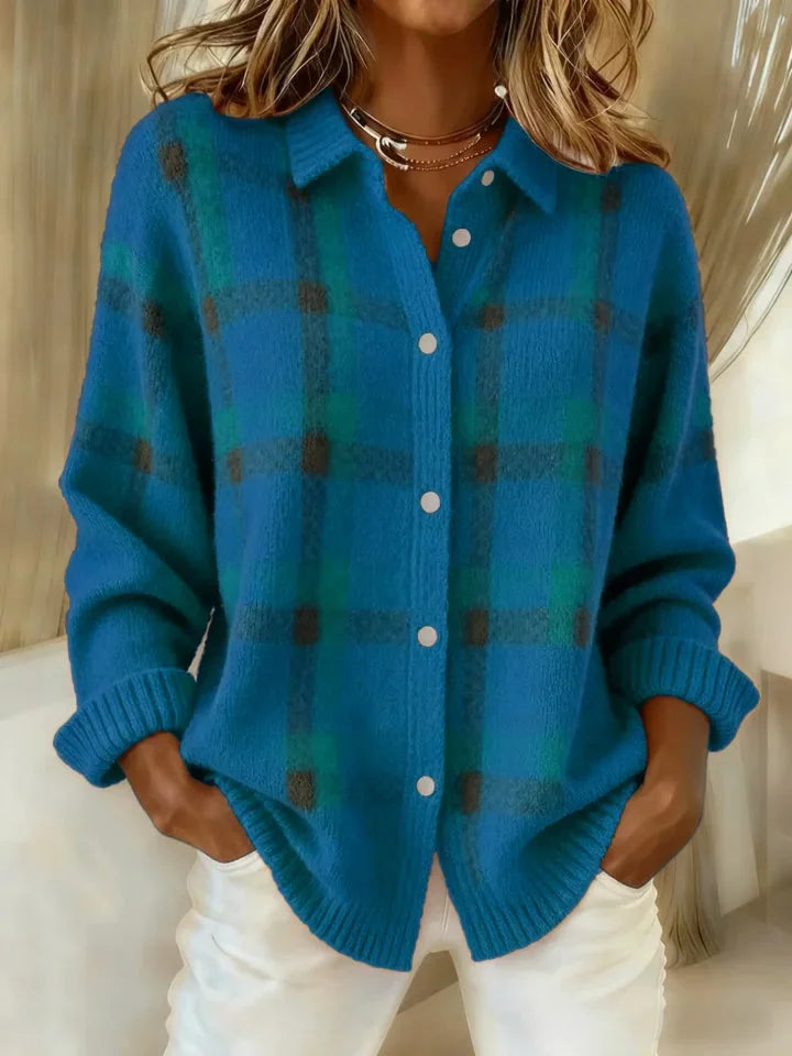 Anny – Pull Douillet à Carreaux