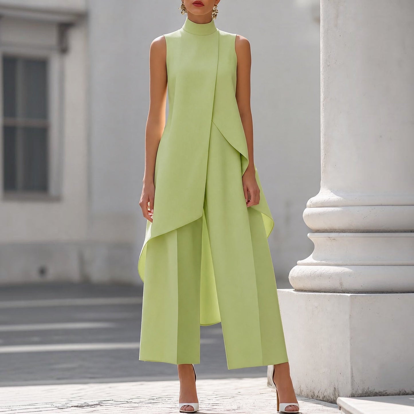 Grace Elegant Wide-Leg Two Piece Outfit