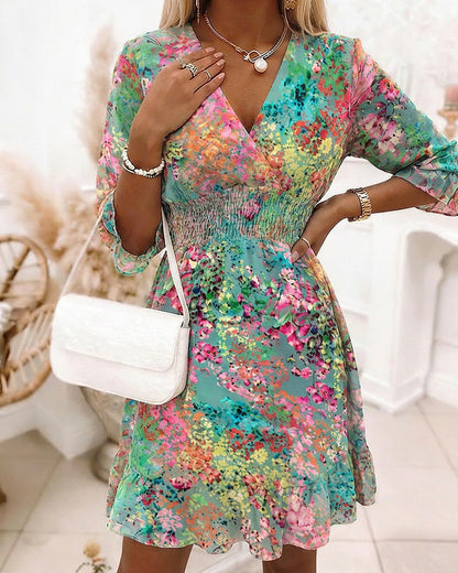 Verity Floral Chiffon Wrap Dress