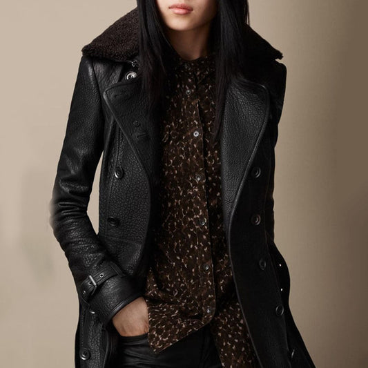 Victoria Faux Leather Coat