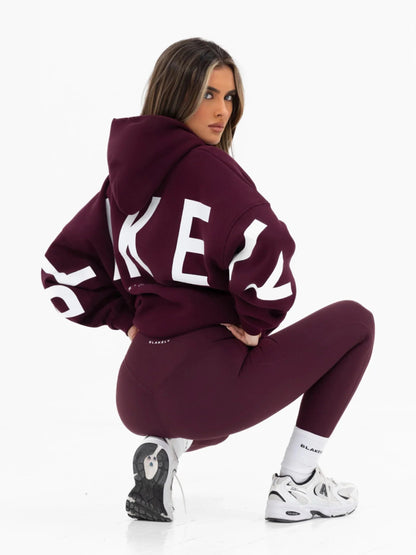 Isabel Oversized Hoodie - Dark Cherry