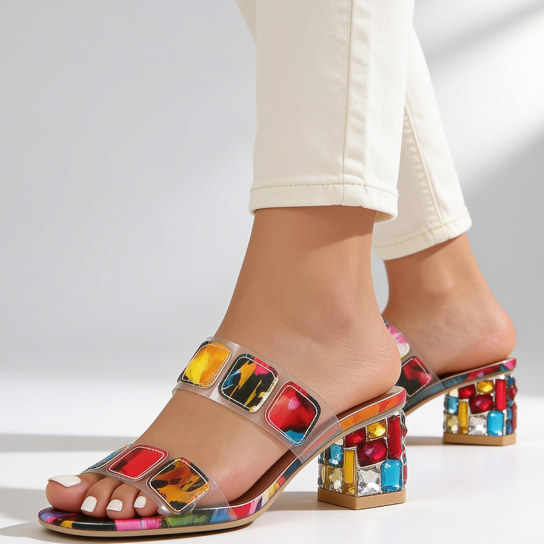 Odette Jewel Heel Sandals