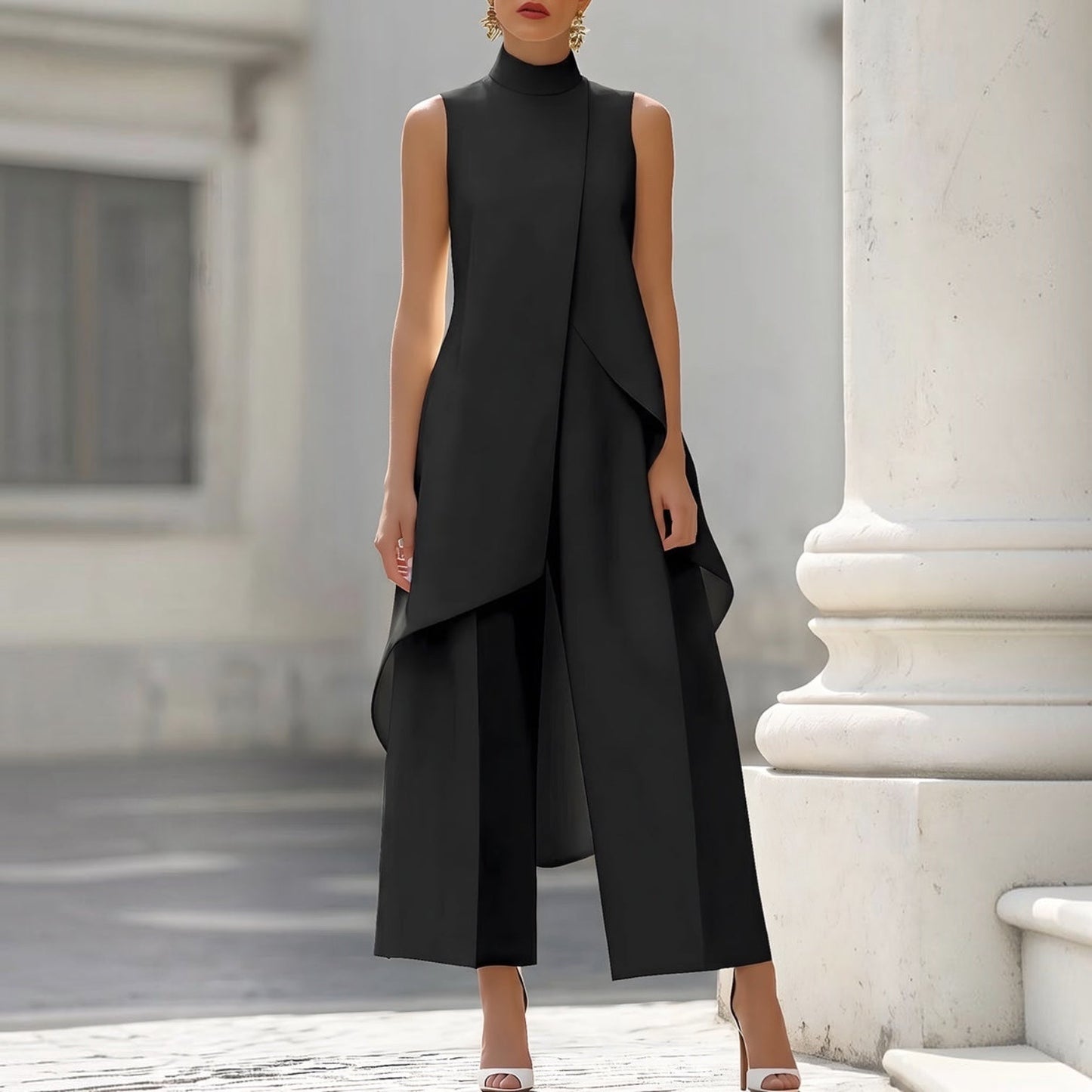 Grace Elegant Wide-Leg Two Piece Outfit