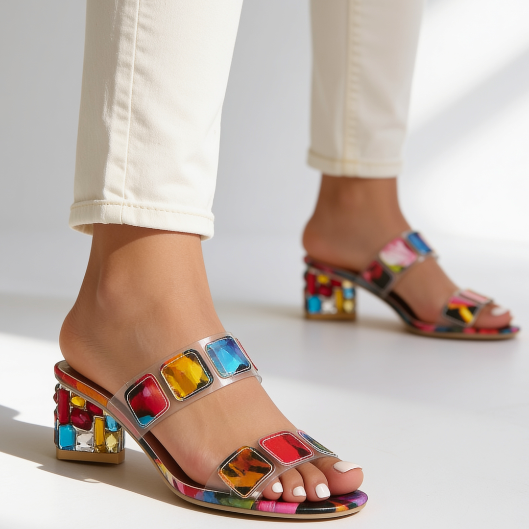 Odette Jewel Heel Sandals