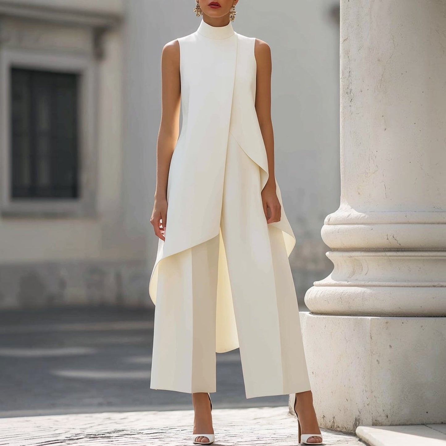 Grace Elegant Wide-Leg Two Piece Outfit