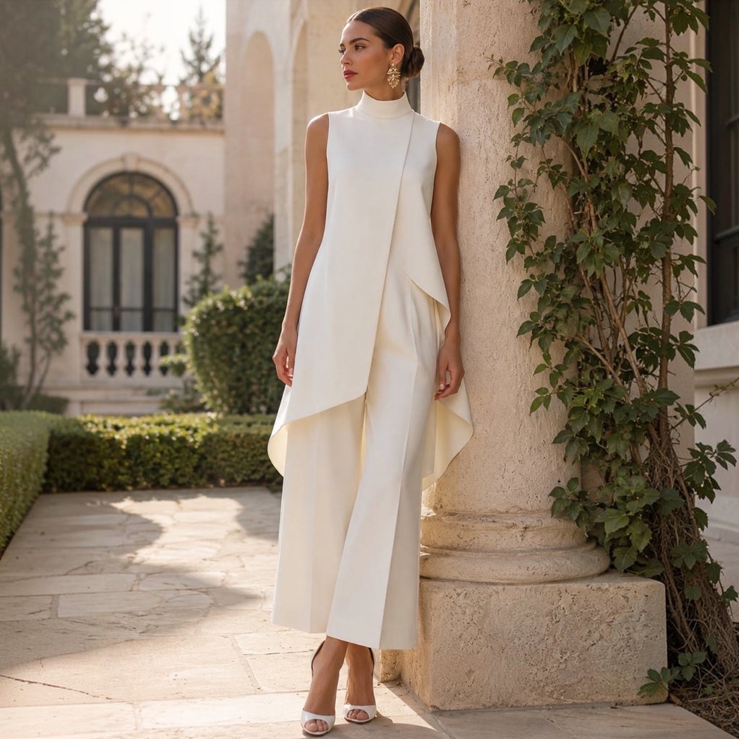 Grace Elegant Wide-Leg Two Piece Outfit