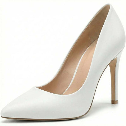 Beatrice Court Shoes in White Matte
