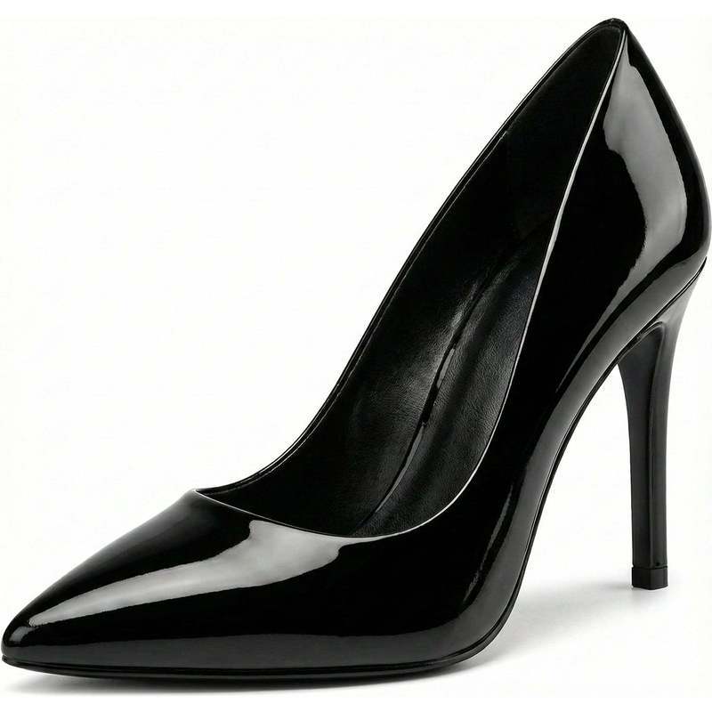 Beatrice Court Shoes in Black Patent
