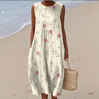 Florence Printed Pocket Midi Dress