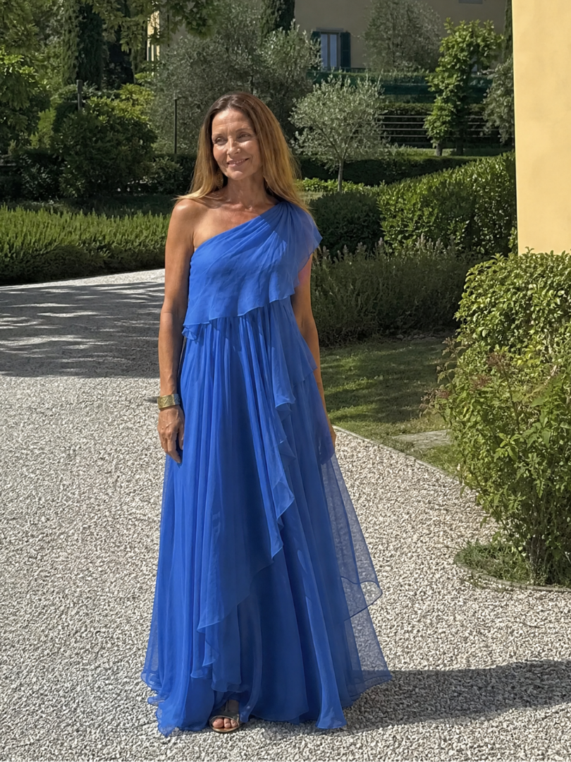 Valeria Ruffled One-Shoulder Maxi Dress