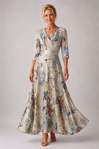 Sabina Refined Floral Print Dress