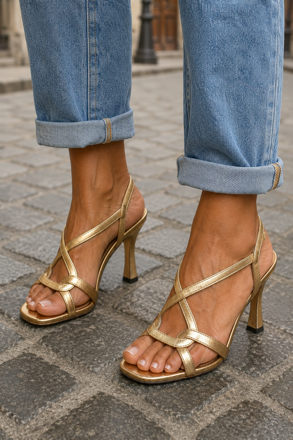 Eliana | Women's Gold Heels