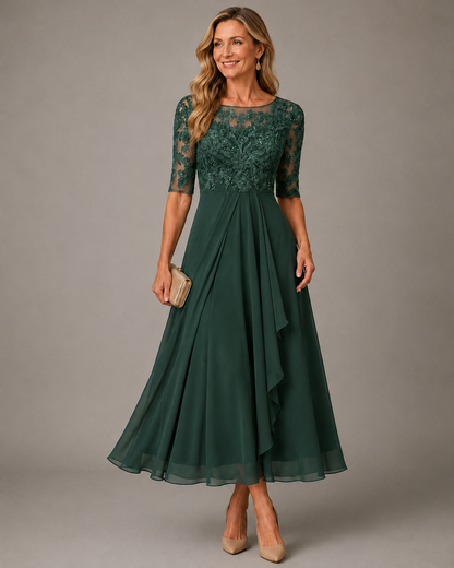 Romina Flattering Lace Midi Dress