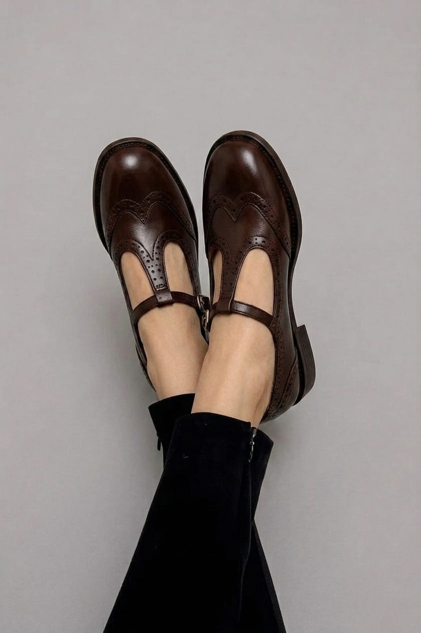 Sarah | Elegant T-Strap Mary Jane Shoes