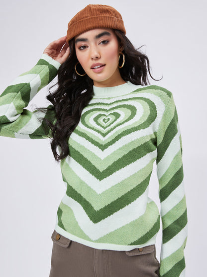 Beatrice Heart-Stitch Sweater