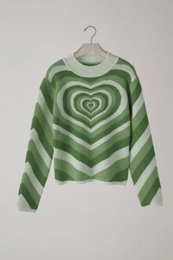 Beatrice Heart-Stitch Sweater
