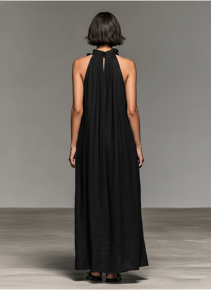 Lora Ruffle-Detail Maxi Dress