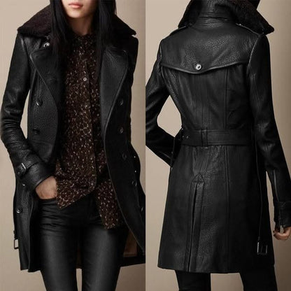 Victoria Faux Leather Coat