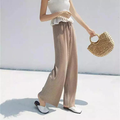 Thea Wide-Leg Silk Trousers