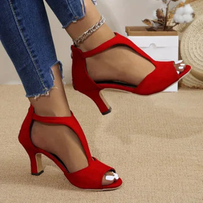 Seraphina Fish Mouth Heeled Sandals