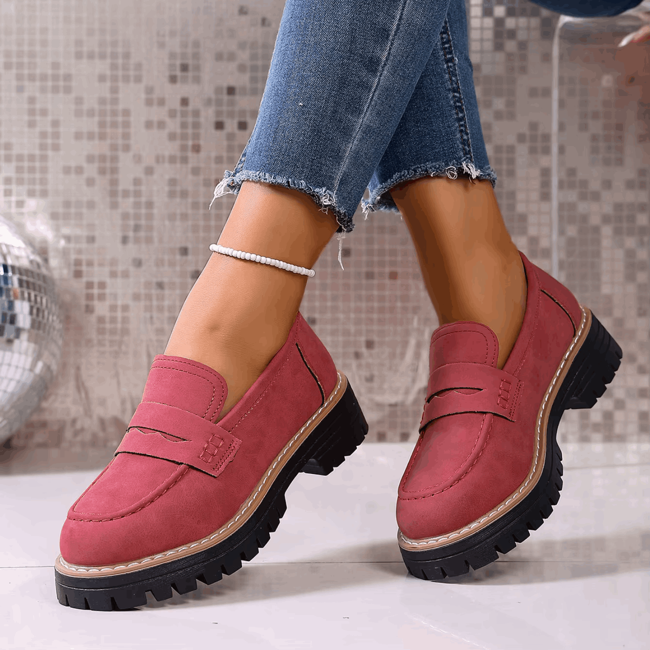 Elsa | College-Style Platform Loafers