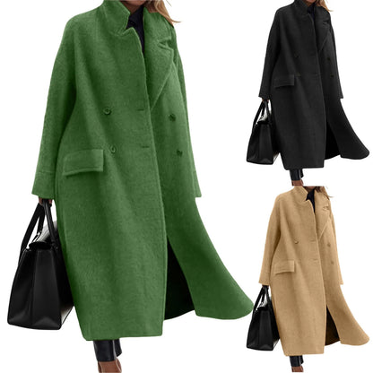 Florence Oversized Wool-Blend Trench Coat