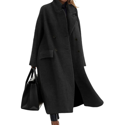 Florence Oversized Wool-Blend Trench Coat
