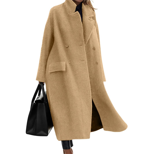 Florence Oversized Wool-Blend Trench Coat