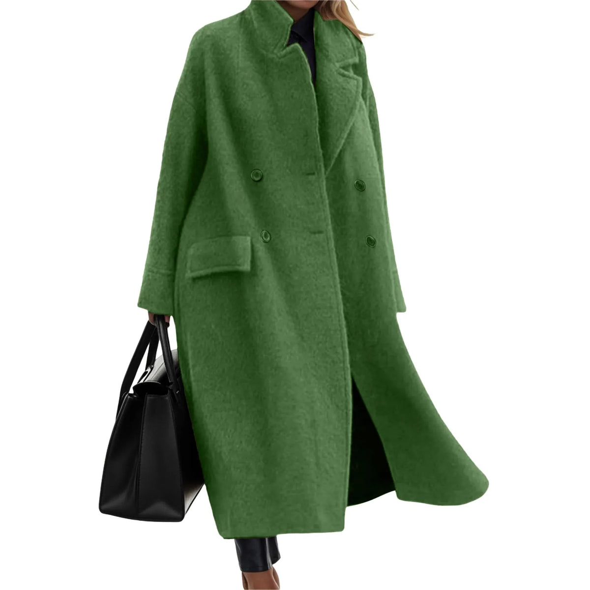 Florence Oversized Wool-Blend Trench Coat