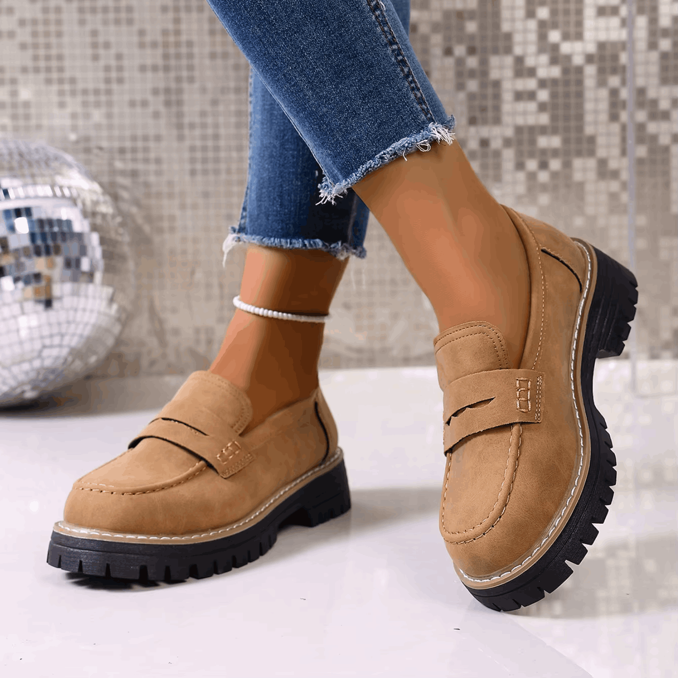 Elsa | College-Style Platform Loafers
