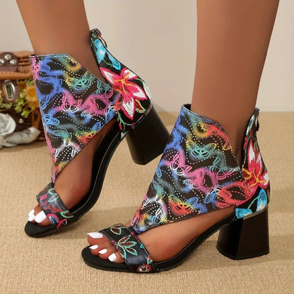 Seraphina Fish Mouth Heeled Sandals