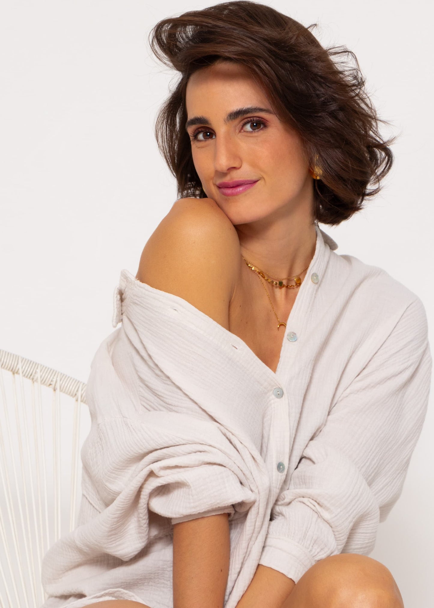 Hettie Oversized Muslin Blouse