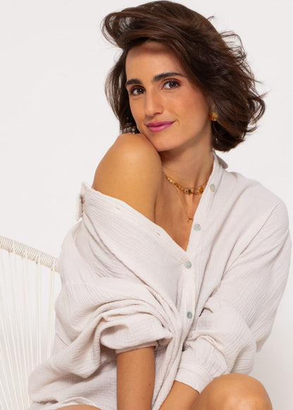 Hettie Oversized Muslin Blouse