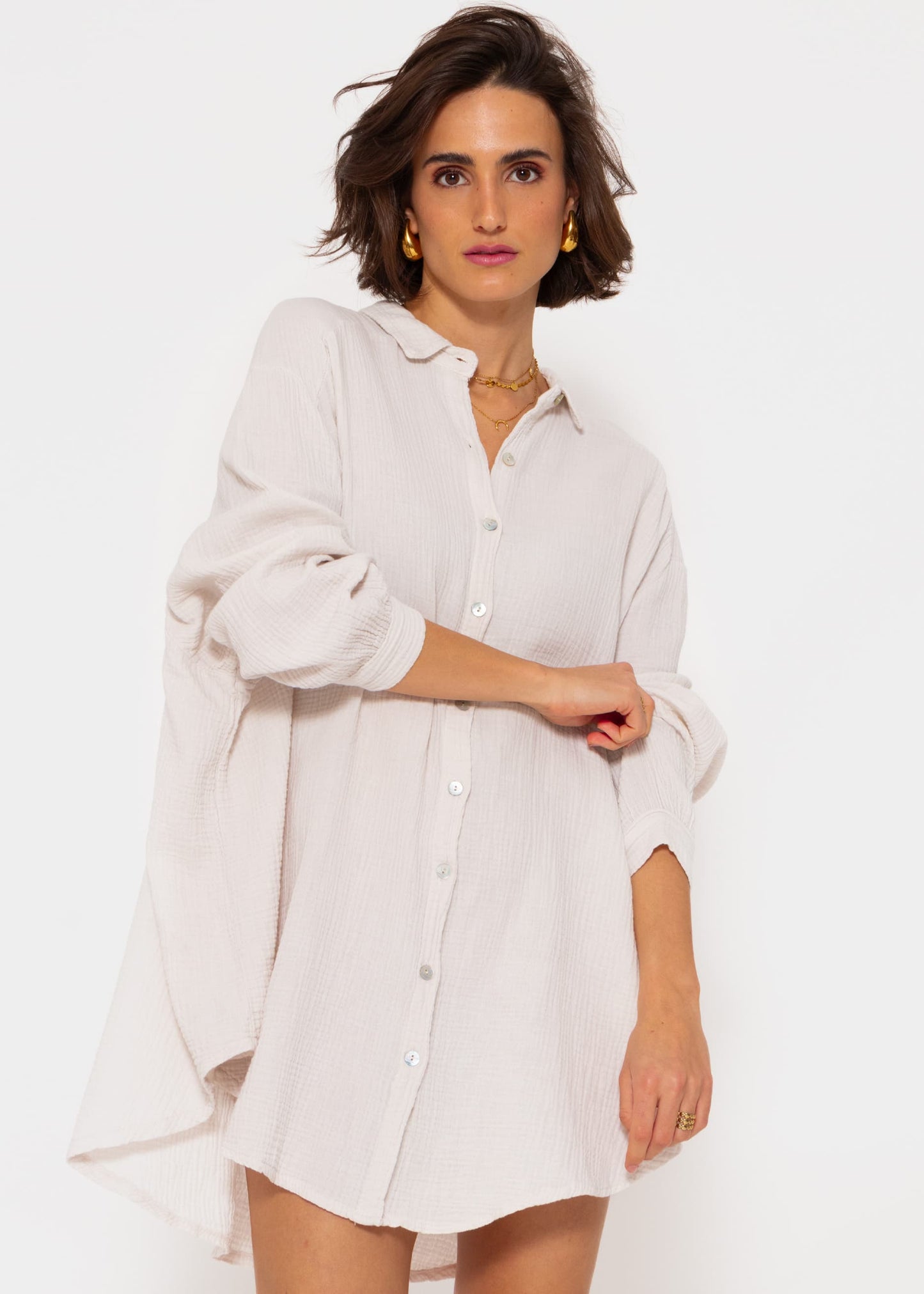 Hettie Oversized Muslin Blouse