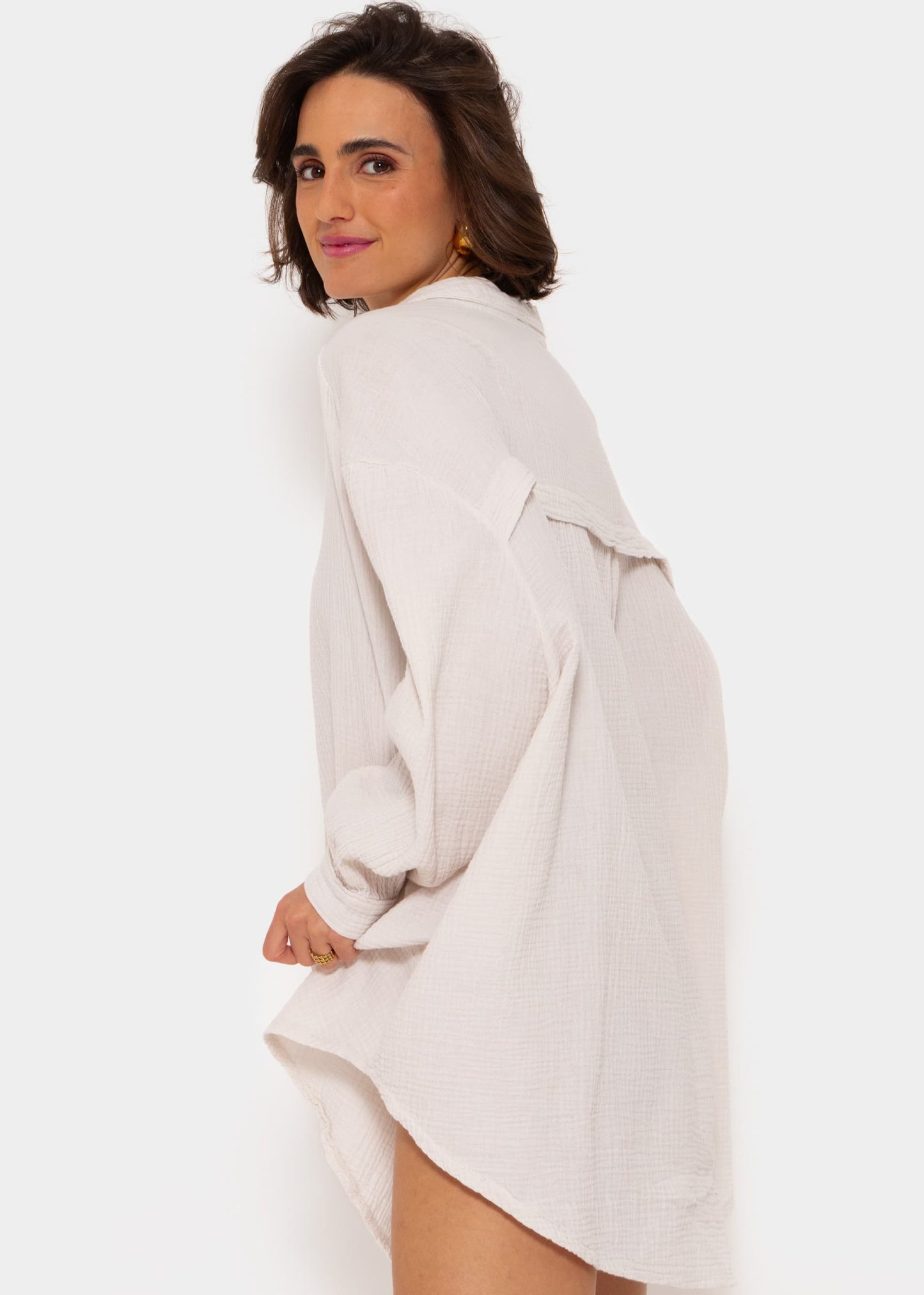 Hettie Oversized Muslin Blouse