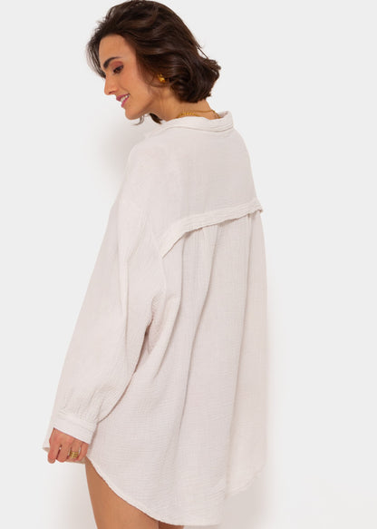 Hettie Oversized Muslin Blouse