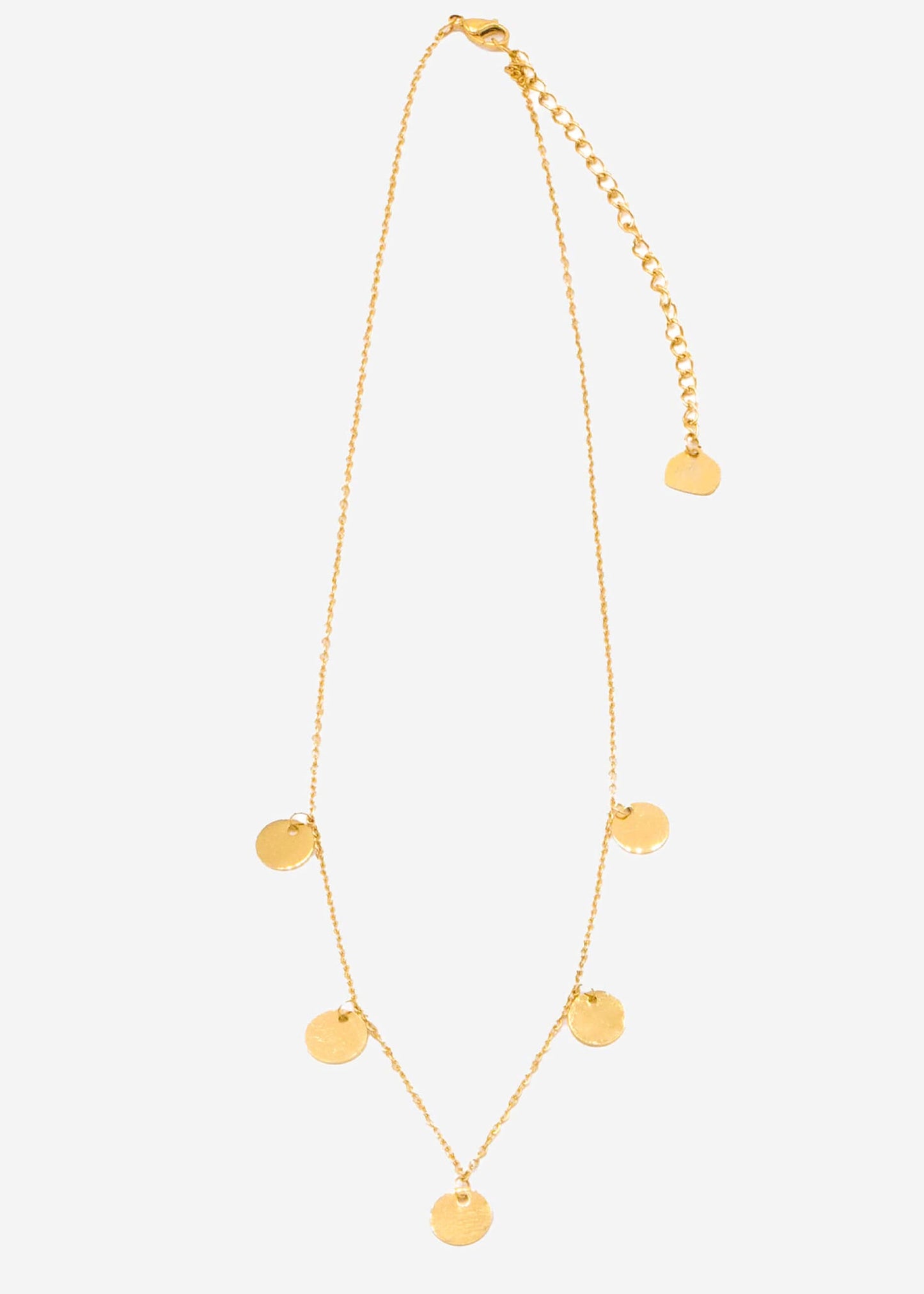 Round Disc Necklace - Gold