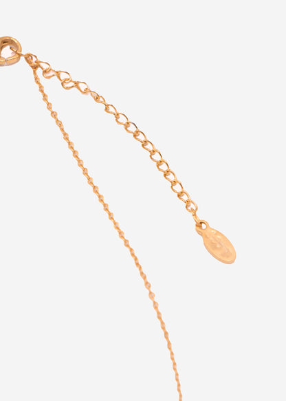 Round Disc Necklace - Gold