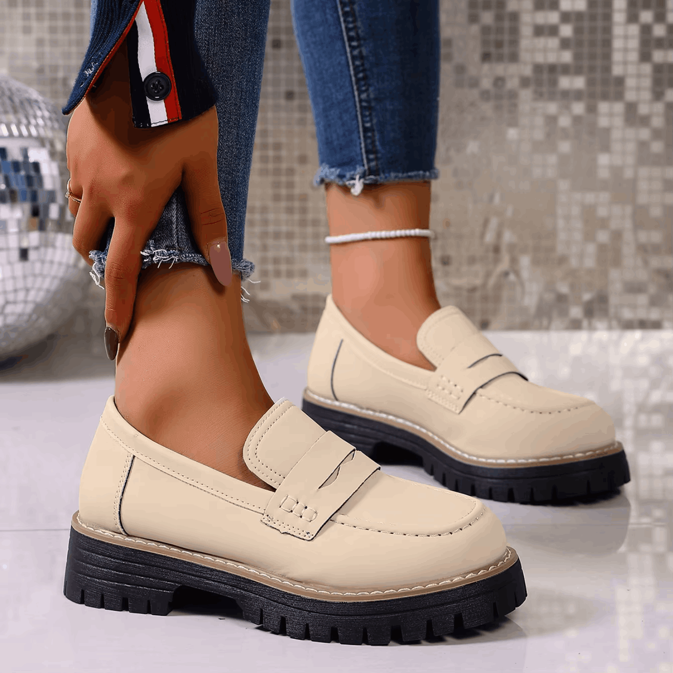 Elsa | College-Style Platform Loafers