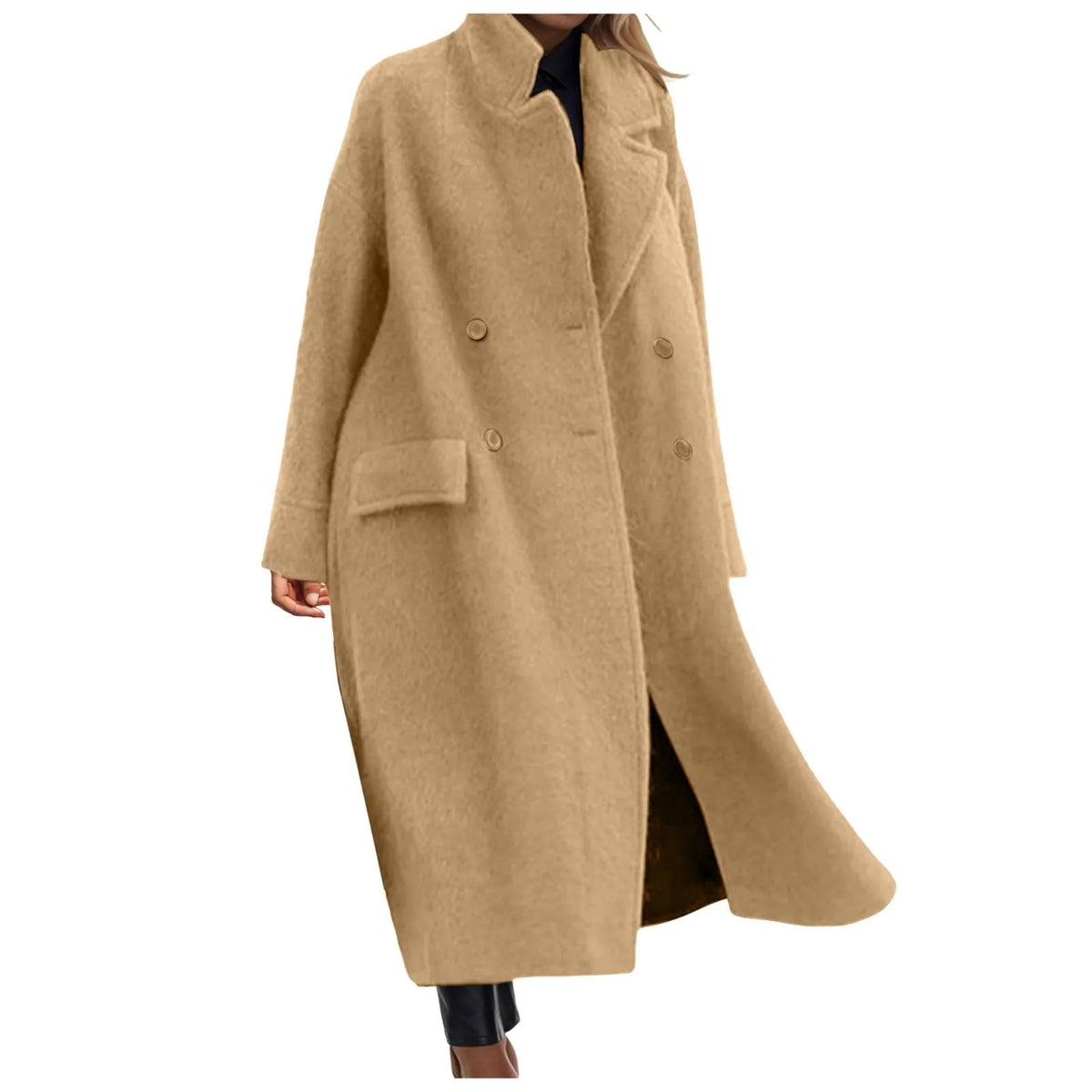 Florence Oversized Wool-Blend Trench Coat