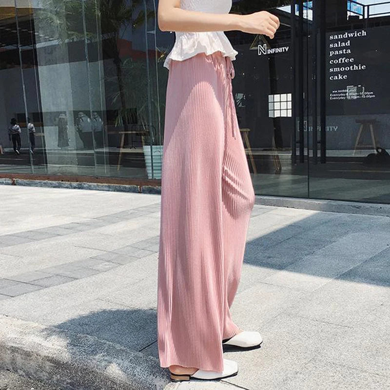 Thea Wide-Leg Silk Trousers