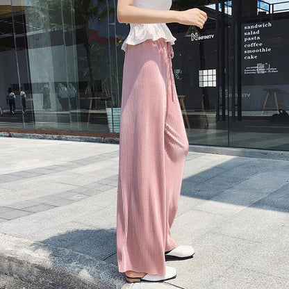 Thea Wide-Leg Silk Trousers