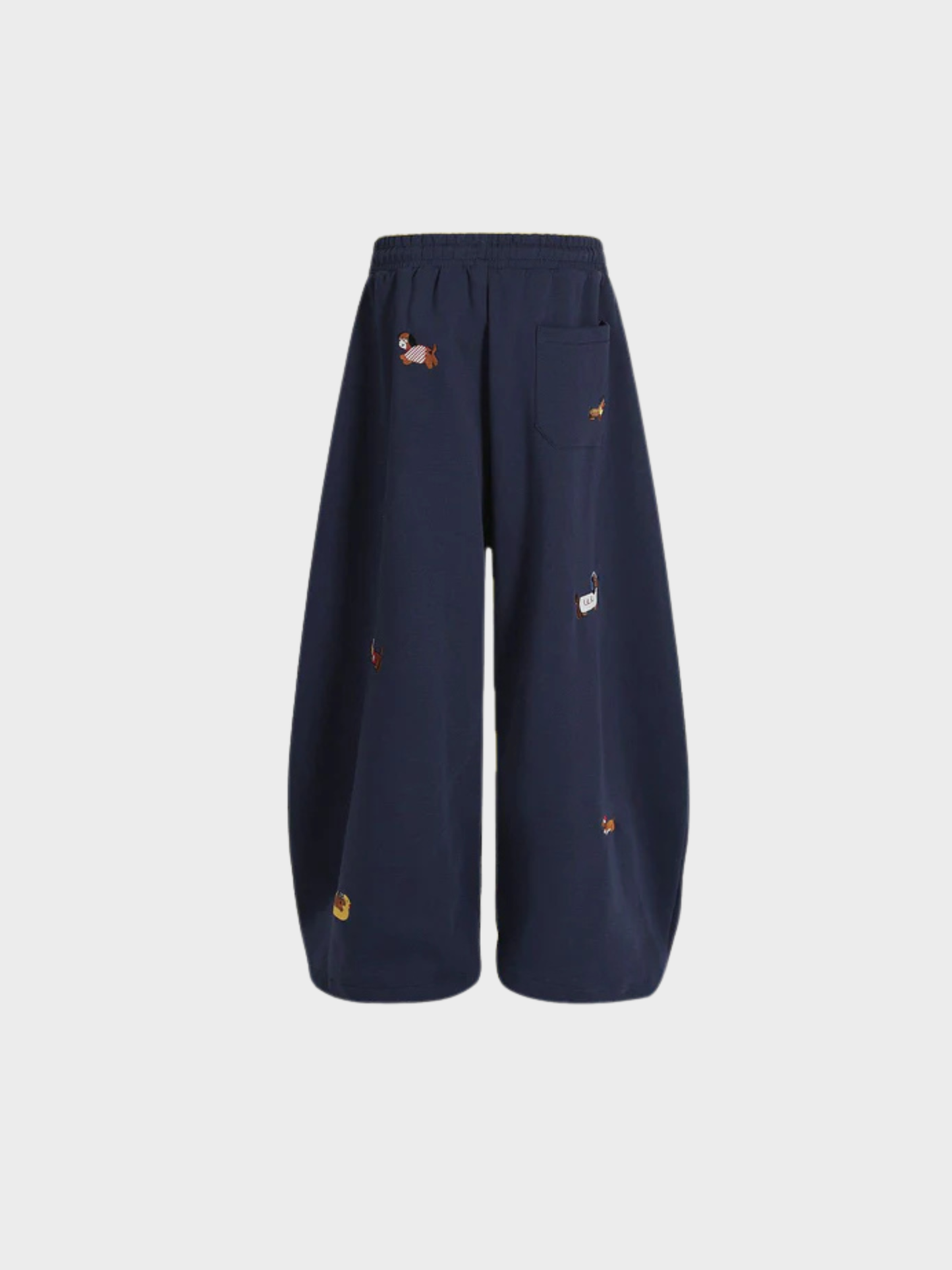 Amalfi Puppy-Embroidered Barrel Sweatpants