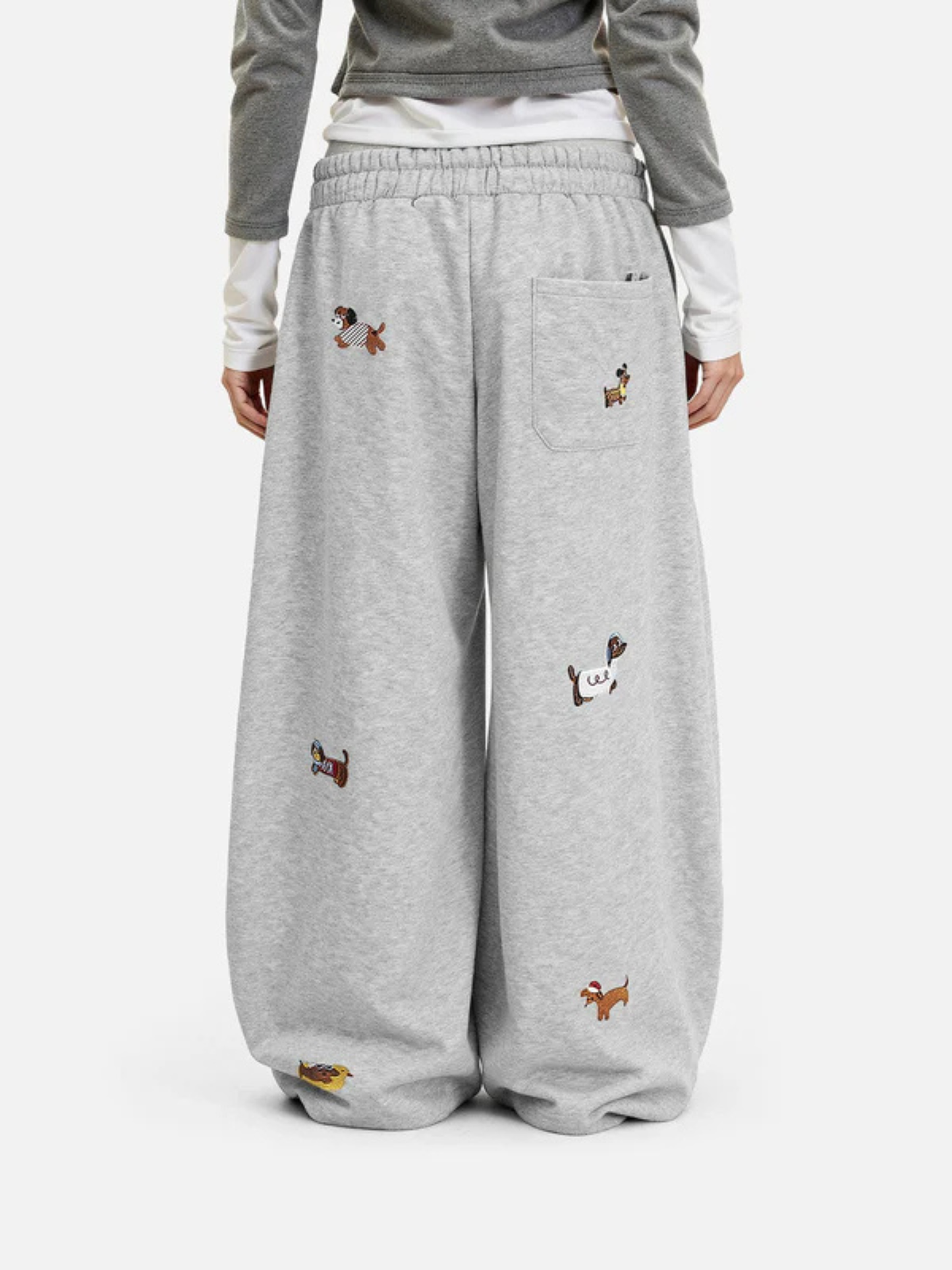 Amalfi Puppy-Embroidered Barrel Sweatpants